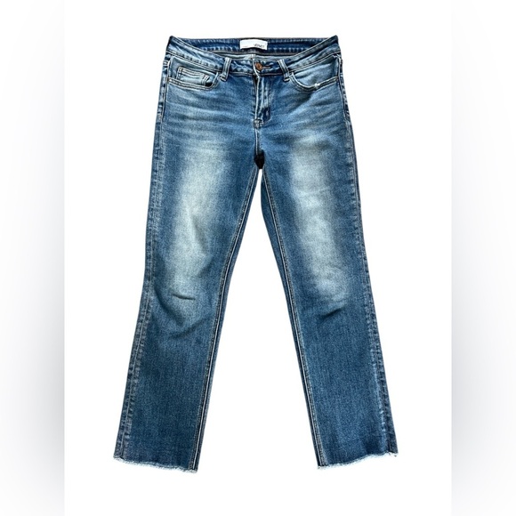 Vervet Los Angeles Mid Rise Crop Straight Jeans- V2750 Size 27 - Picture 2 of 8